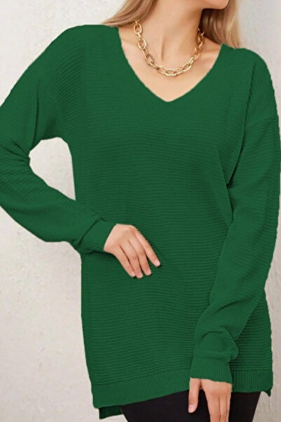 ESSFASIHON Πλεκτό μπλούζα με λαιμόκοψη