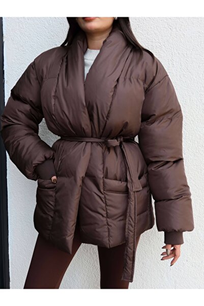 ESRAHELVACI Open Pocket Front Tie-Inflatable Coat