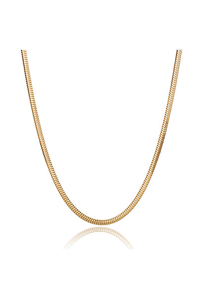 Belora Χρυσό κολιέ αλυσίδα φίδι από ανοξείδωτο ατσάλι