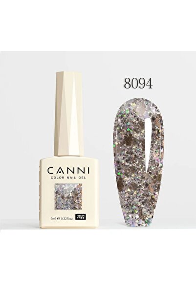 Canni 9 ml Glitter Uv Led Kalıcı Oje Hema Free 8094
