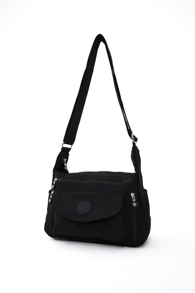 Sanmorris 3053 Women's Water Resistant Fabric 5-Compartment Crossbody Travel and Shoulder Bag