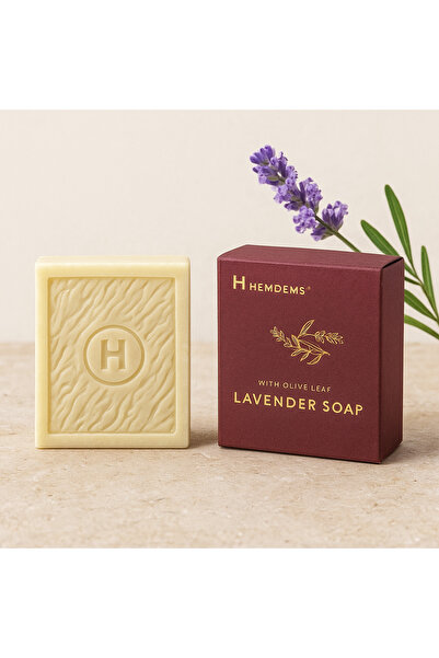 Hemdems Natural Handmade Lavender Soap 125 g – Olive Leaf Extract, Moisturizing