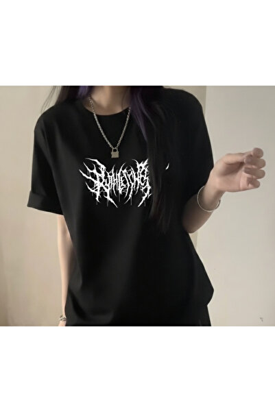 Cemira Siyah Harajuku Gothic Unisex T-shirt Pinterest Gothic Tarz Tişört