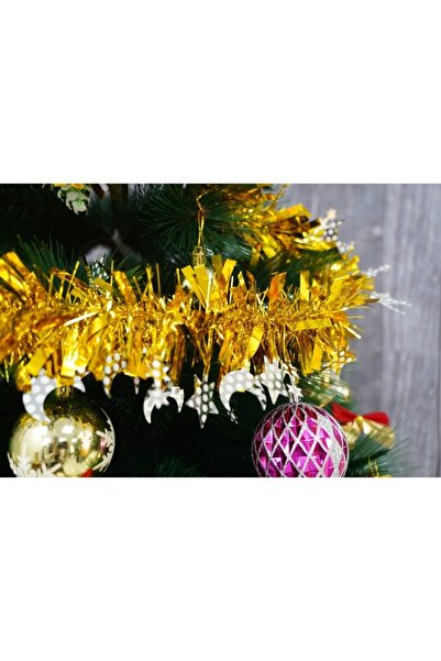 Bibilel Christmas Tinsel Bibilel, Gold, 2 m x 9 cm x 9 cm, PVC Foil, Indoor/Outdoor