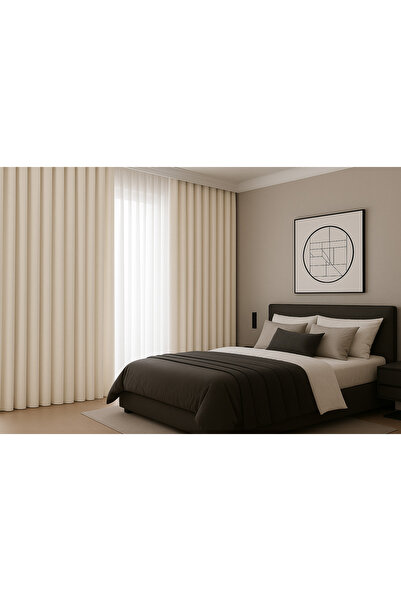 VELORİA HOME Modern Birinci Kalite Yatak Odası Fon Perdesi
