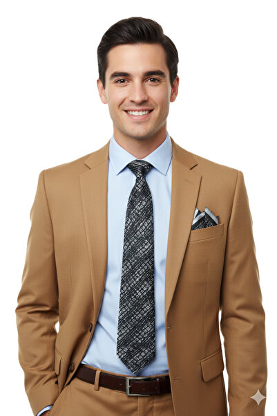 Oppland Erkek Kravat Klasik Mendilli Şık Kolay Şekil Alabilen Leke Tutmaz Müh...