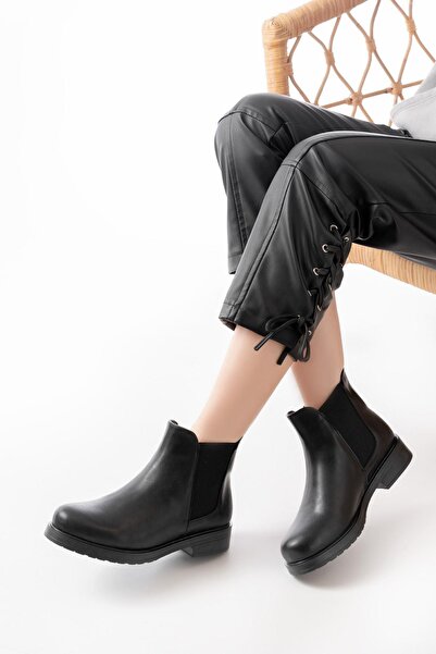 Aymood 165-230 Black Elastic Daily Women's Boots
