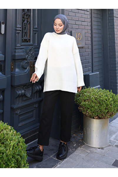 VAV Wide Sleeve Soft Sweater - White -