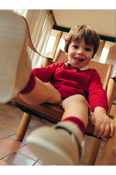 Abel & Lula Abel Lula Baby Boy Knitwear Sweater - Red