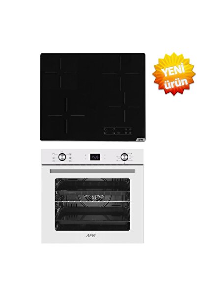 AFM tech Siyah Vitroseramik Elektrikli Ocak + Turbolu Fırın / Ankastre Set ( V6-04 + FM7701)