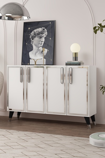 DEMONTE DECOR 8194KM-128DD KONSOL,KAHVE KÖŞESİ,AYAKKABILIK,OFİS EVRAK DOLABI,MUTFAK KİLER DOLABI,TV ÜNİTESİ-BG