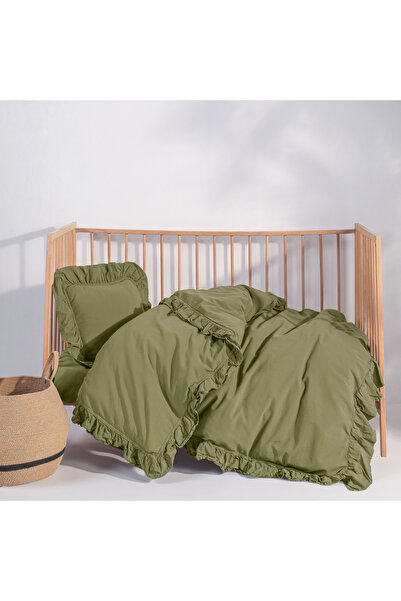 Naturel Collection Ruffled Baby Bedding Set Natural 100% Cotton