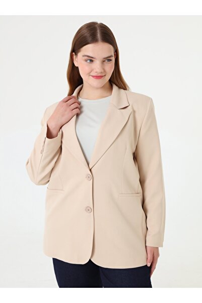 ALİA Classic Oversized Jacket - Beige -