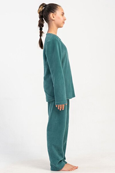 VİENETTA Κοριτσίστικο Πράσινο Σετ Πιτζάμες Μακρυμάνικο Fleece C4T0N0205