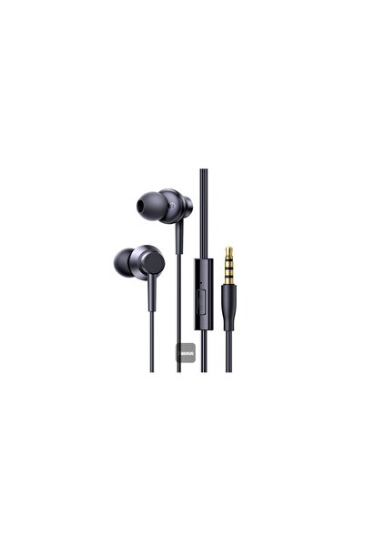 Baseus Encok HZ11 3.5mm Jack Wired Earphone, Universal Headset In-Ear Headphone With Mic - Black