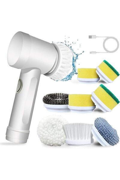 Generic DONGTATA Electric Spin Scrubber with 3 Brush Heads - Cleaning Kit
