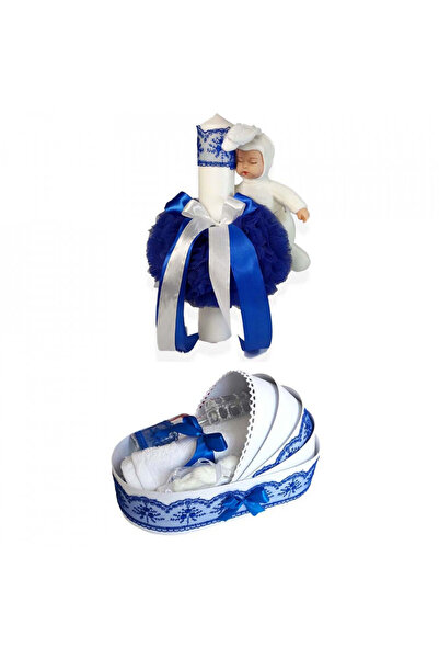 BebeNou Σετ Βάπτισης Denikos® 173 για Αγόρια με Διακόσμηση Μπλε Κουνελιού