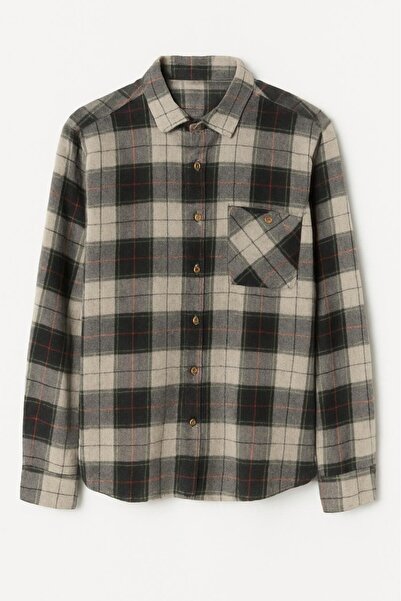 CGA Men's Lumberjack Shirt Grey Men's Shirt Lumberjack Shirt Gray Shirt