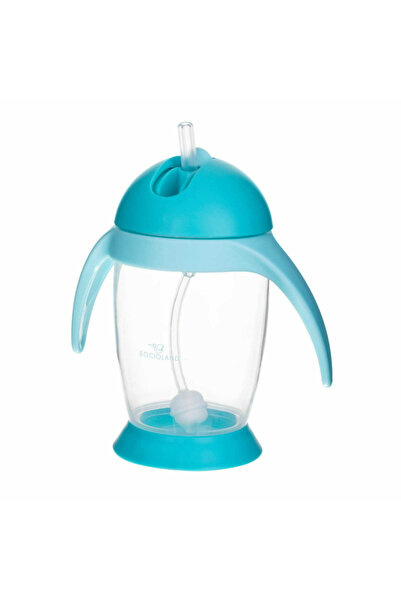 Bocioland Ποτήρι νερού, Bocioland, Με καλαμάκι και λαβές, 300 ml, 6 μηνών+, Μπλε
