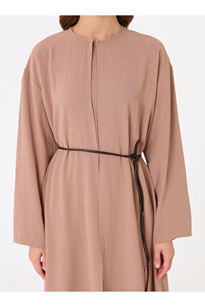 Refka Σετ Ice&Pants&Kimono με Δερμάτινη Ζώνη - Βιζόν -