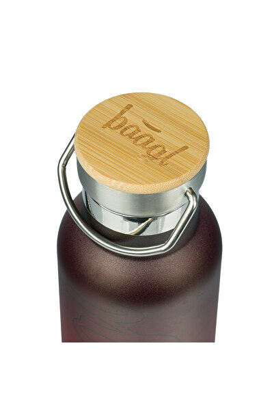 Baagl Thermo bottle with bamboo lid Gradient red-black, 500 ml