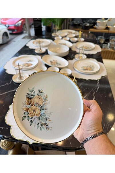 Onedekor 37 Parça İstanbul Green Kahvaltı Takımı