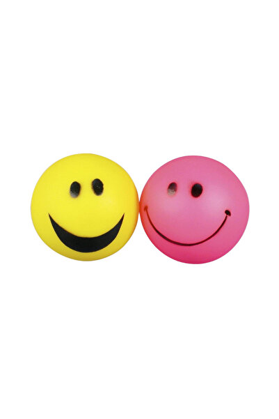 Happy Pet Smiley Ball Smiling Face Patterned Sound Dog Toy 2 Pack