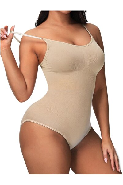 CUBBUX Women's Laser Cut Non-Marking Shaping / Sculpting Body Slip Corset with Chest Support Straps