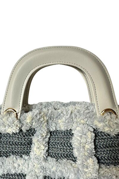 Uretti - Öznur 7392 5197 Hand Knitted Macrame and Puffy Thread Handbag / 25 cm X 30 cm