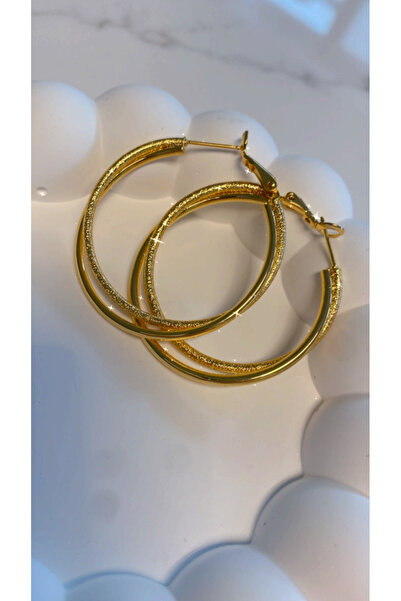 staınless steel Gold Çelik Halka Küpe