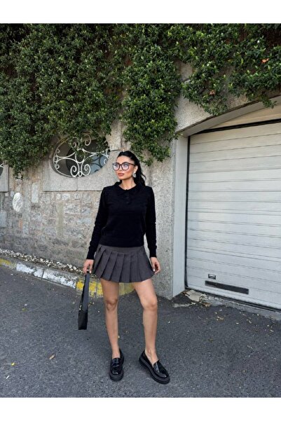 ALVOR Soft Textured Polo Neck Long Sleeve Knit Sweater