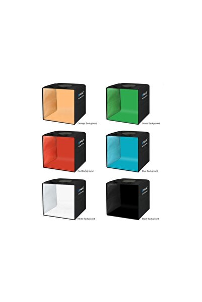 OEM Foldable photo studio box, 30x30cm, with LED, multi-colored backgrounds