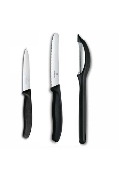 Victorinox مجموعة من 3 قطع: سكين خضروات وفواكه مسننة 11 سم - سكين خضروات وفوا...