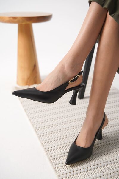 TRENDELLA Ophelia matte black women's high heel shoes