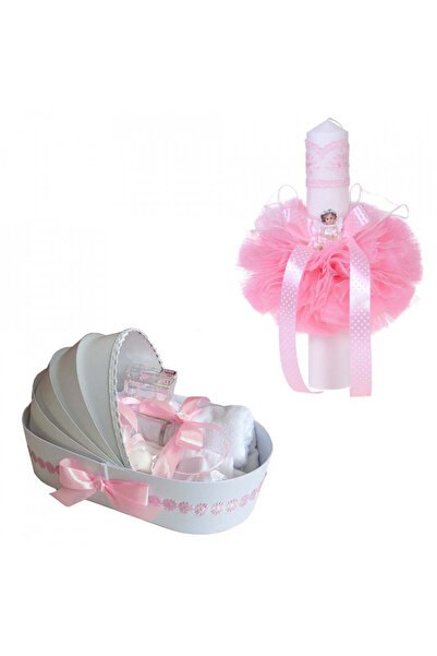 BebeNou Σετ Βάπτισης για Κορίτσια με Λαμπάδα - Denikos® 115 NKO1670
