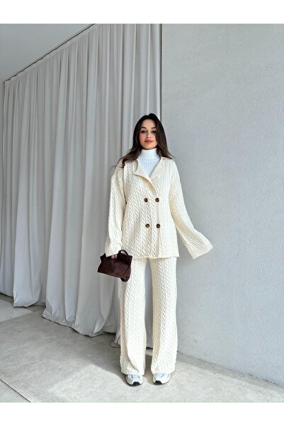 Mooi Butik Janie Knitwear Set 8475 - Cream