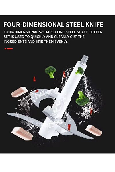 hoffmans Powerful Electric Chopper 1800W, 3L Glass Bowl, 4 Blades, 3 Speeds – Meat and Fruit