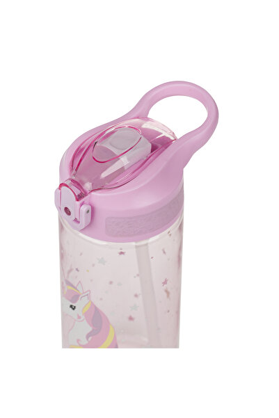 Baagl Tritan bottle with straw Rainbow Unicorn, 500 ml