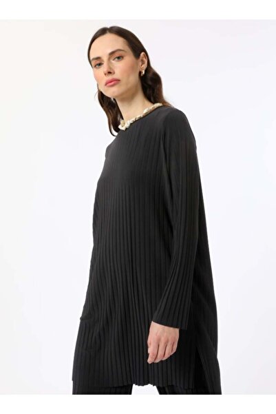 Refka Sandy Fabric Pleated Suit - Black -