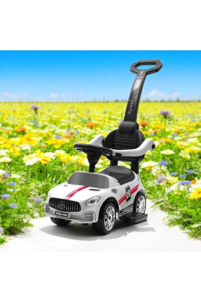 Babymix Push car, Baby Mix, Racer, With side protections, With melodies and horn, White