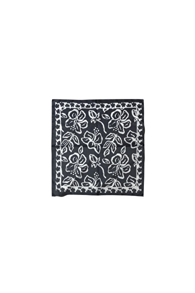 Sultan İpek Çiçek Desenli Fular / Bandana 52x52