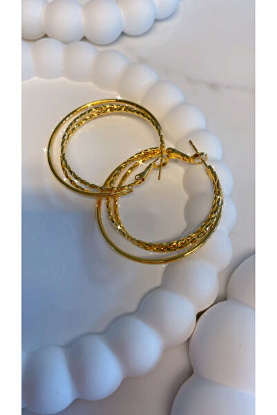 staınless steel Gold Halka Çelik Küpe