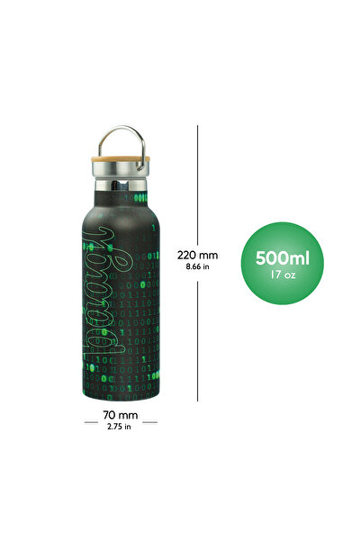 Baagl Thermo bottle with bamboo lid Numbers, 500 ml
