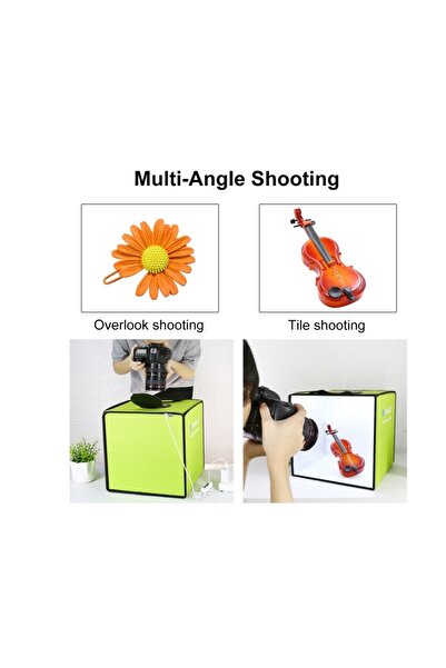 OEM Foldable photo studio box, 30x30cm, with LED, multi-colored backgrounds