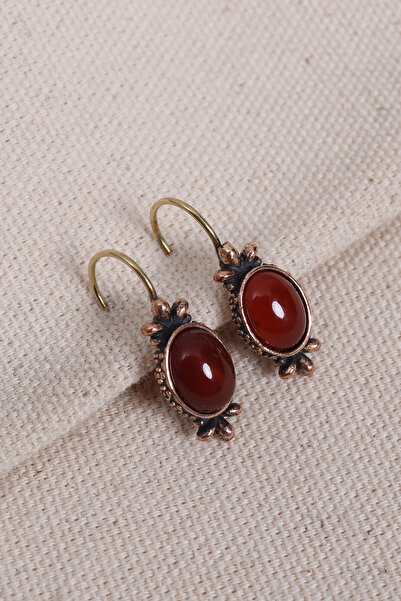 Süspüs Accessories Authentic Earrings with Agate Stone