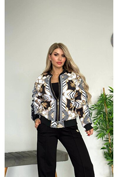 Bella Belluci طقم منقوش مع سترة بومبر