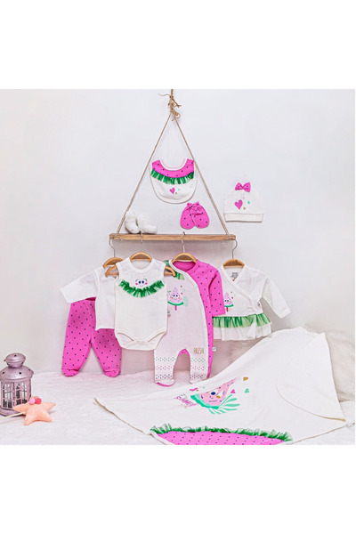MİLAYS LİFE HOME COLLECTİON 0-3 Months Baby Girl Cute Watermelon Set of 10