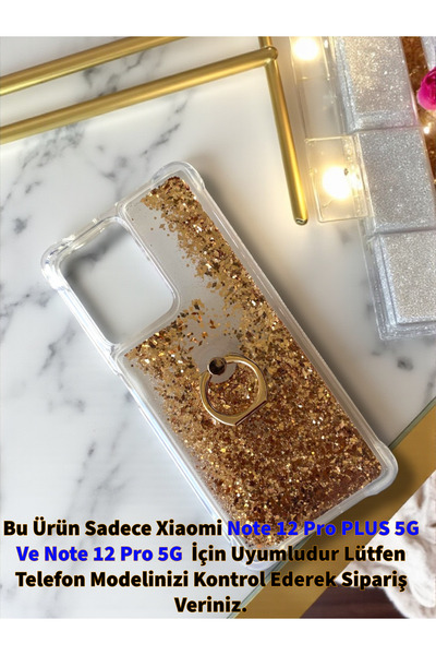 Merwish Redmi Note 12 Pro Plus 5G Ve Note 12 Pro 5G Uyumlu Sulu Simli Yüzüklü...