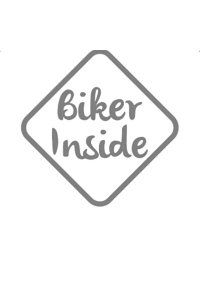 Oracal 651 Decorative wall, car and window sticker, Biker inside. 18cm, gray