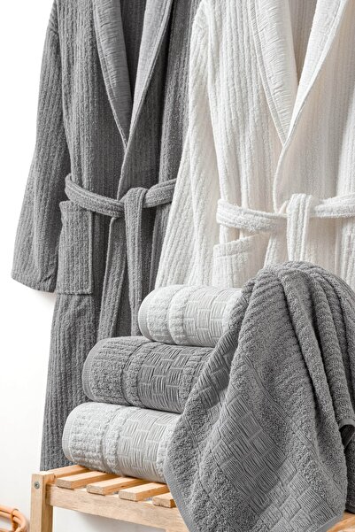 Fiesta Bürümcük Pamuklu Bornoz Seti